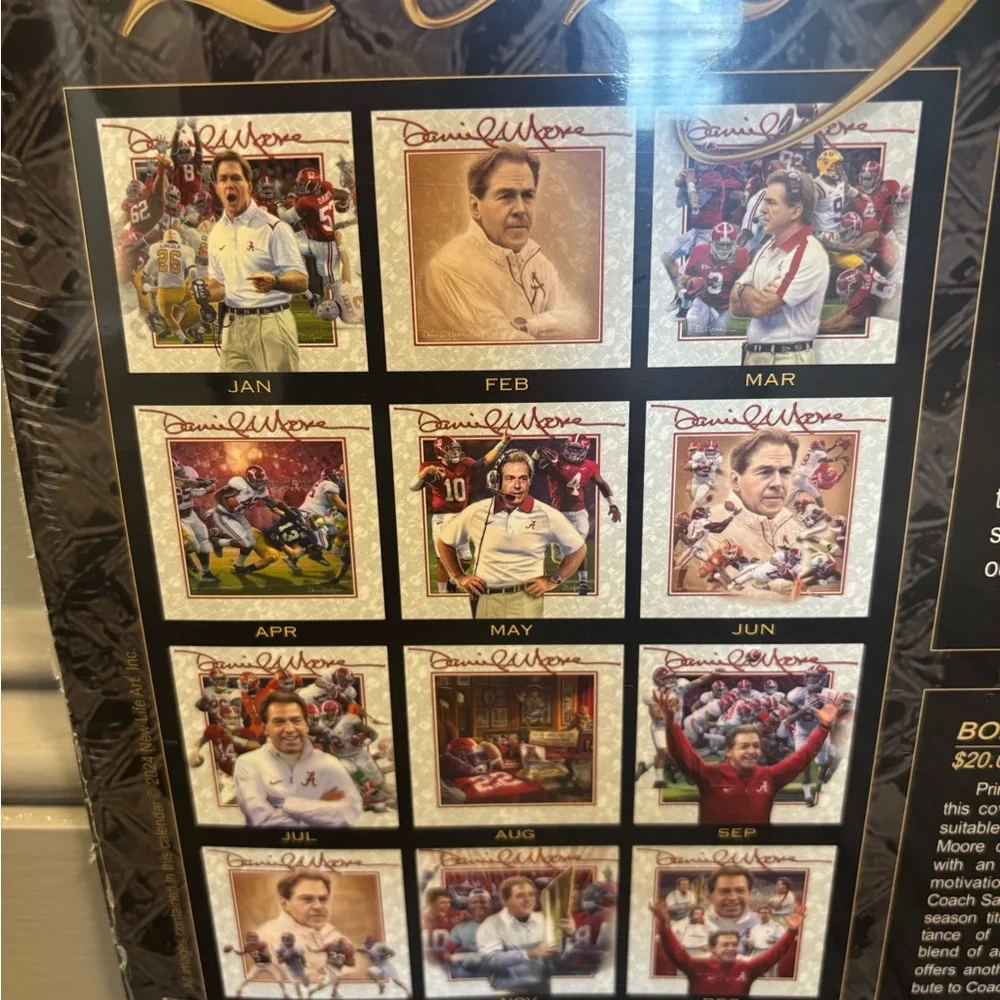2025 Office Calendar - Alabama Football - Coach Saban